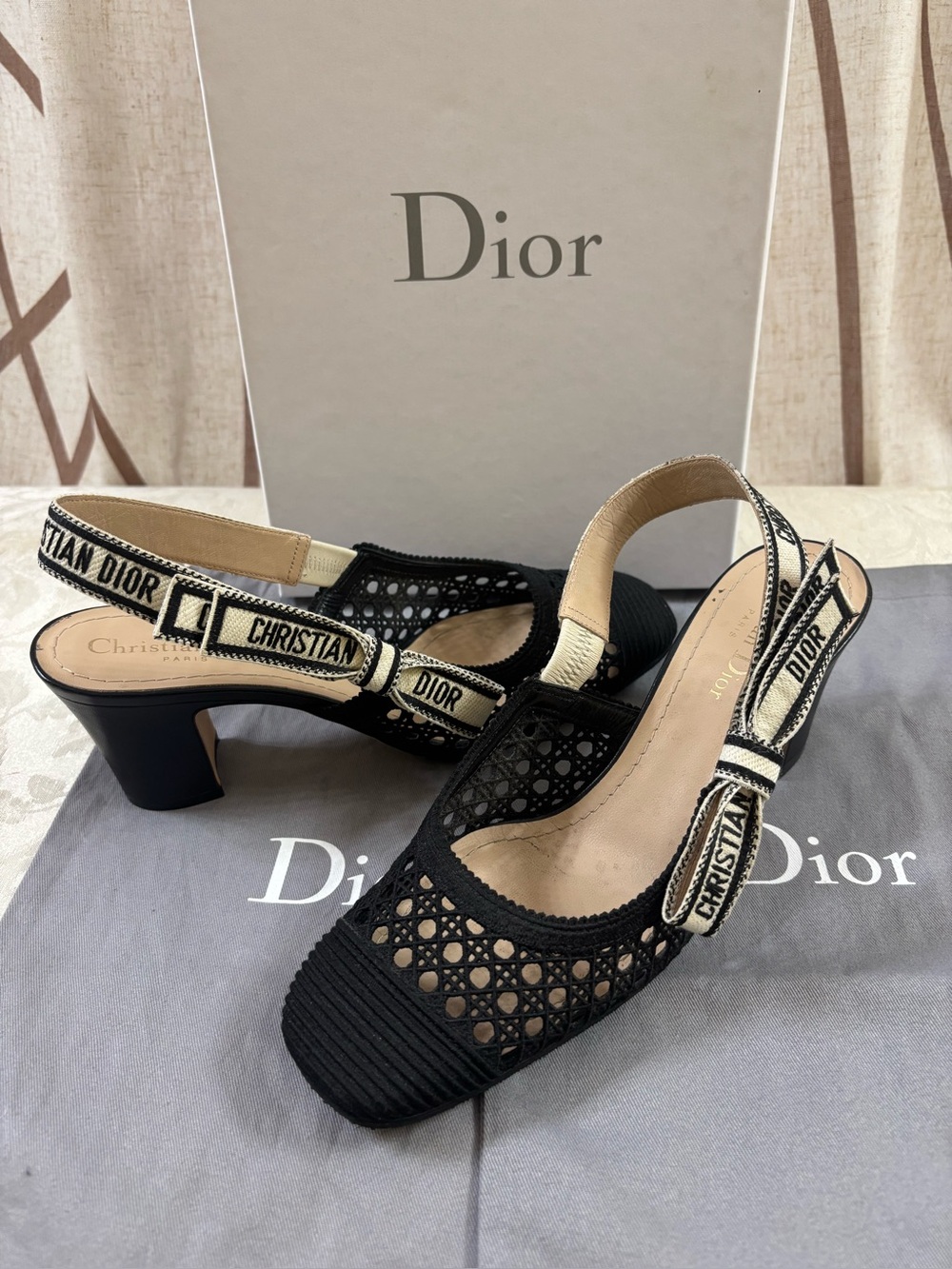 Dior Cannage & Moi Slingback Shoes🥰